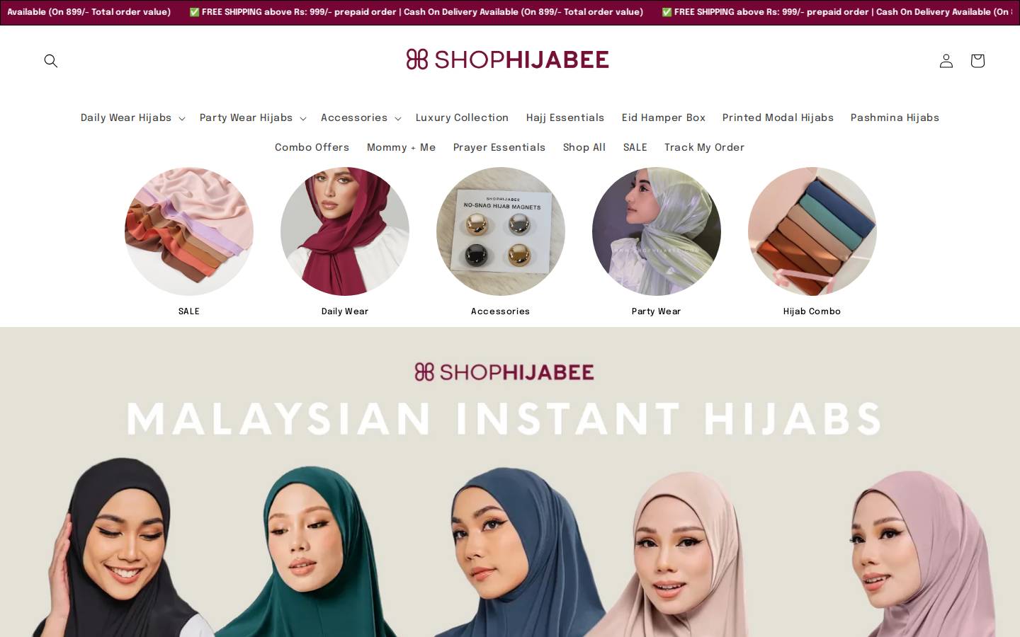 shophijabee.com homepage screenshot