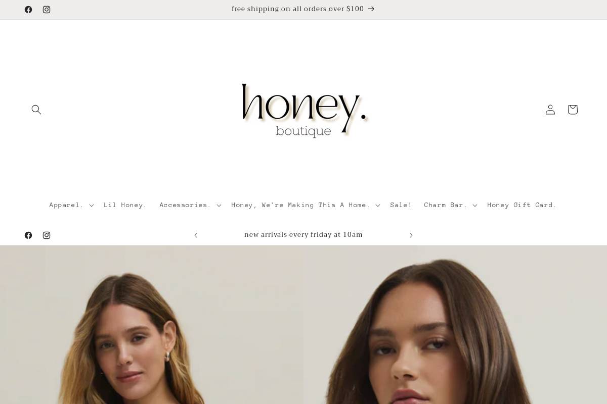 shophoneyonline.com homepage screenshot
