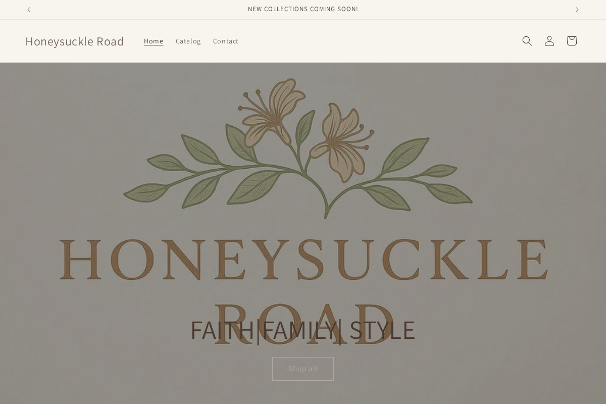 Honeysuckle Road homepage screenshot