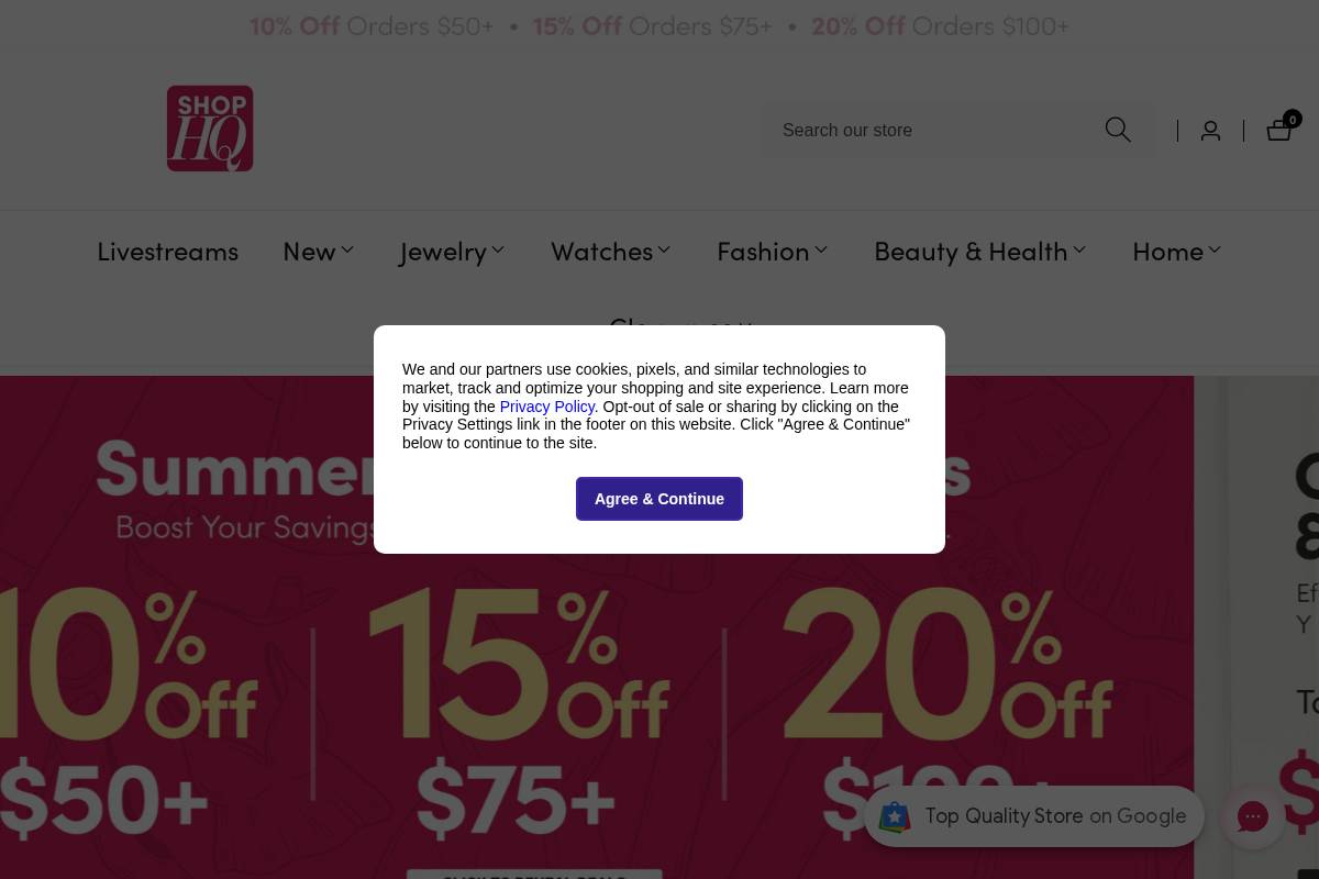 EVINE Live Inc homepage screenshot
