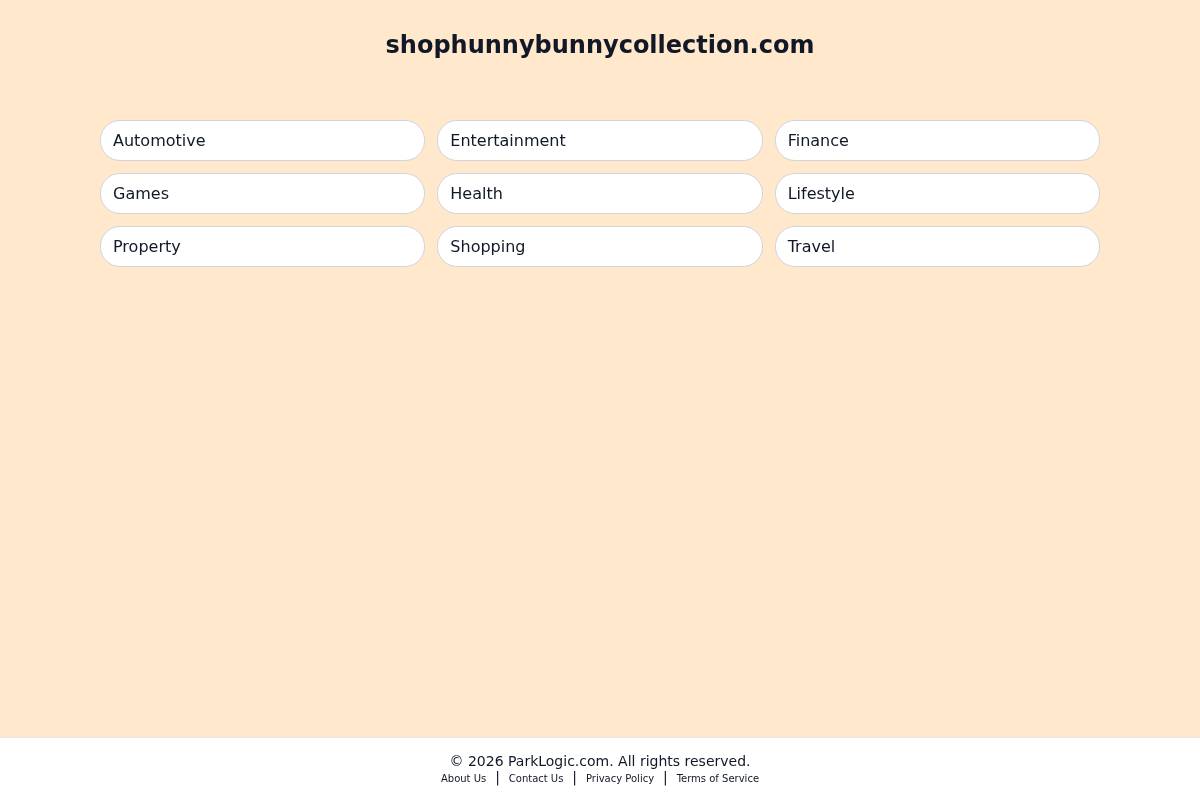 shophunnybunnycollection.com homepage screenshot