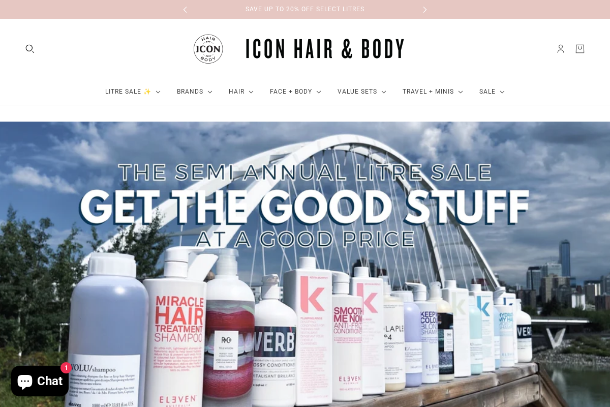 shopiconhair.ca homepage screenshot