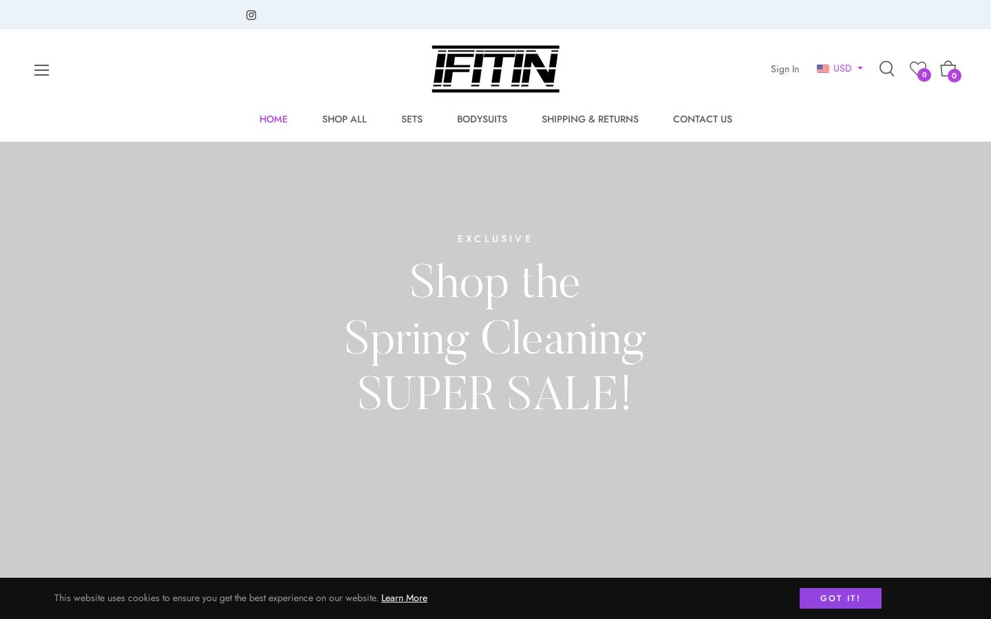 shopifitin.com homepage screenshot