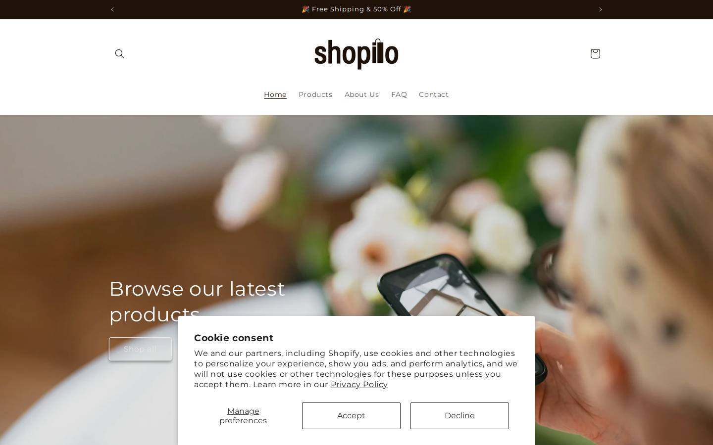 shopilo.co homepage screenshot