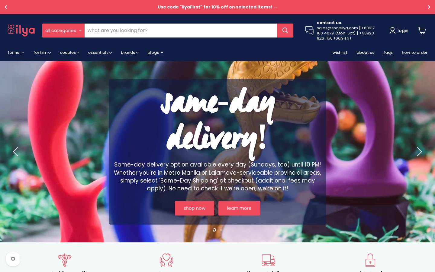 shopilya.com homepage screenshot