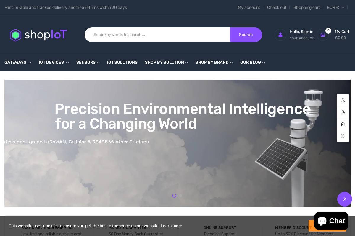 shopiot.eu homepage screenshot