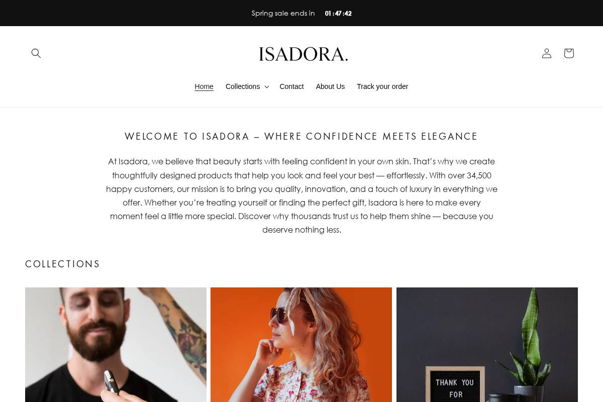 Shopisadora homepage screenshot