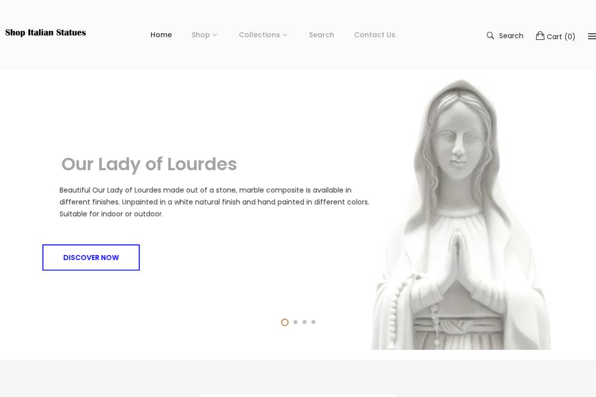 shopitalianstatues.com homepage screenshot