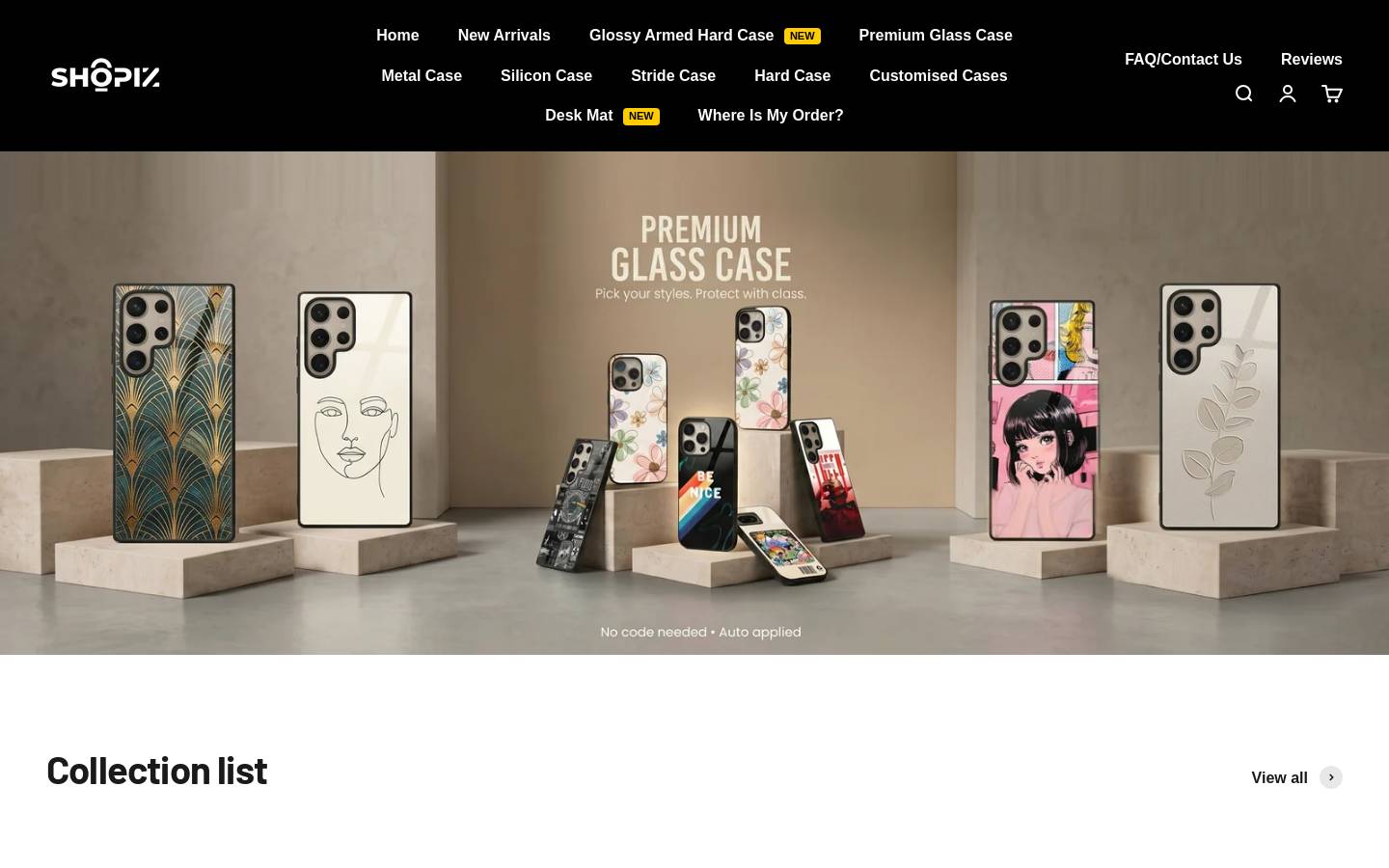 shopizstore.com homepage screenshot