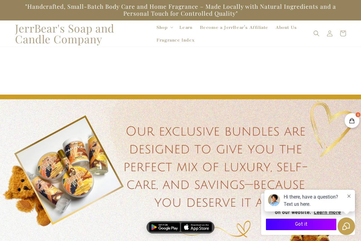 shopjerrbearscompany.com homepage screenshot