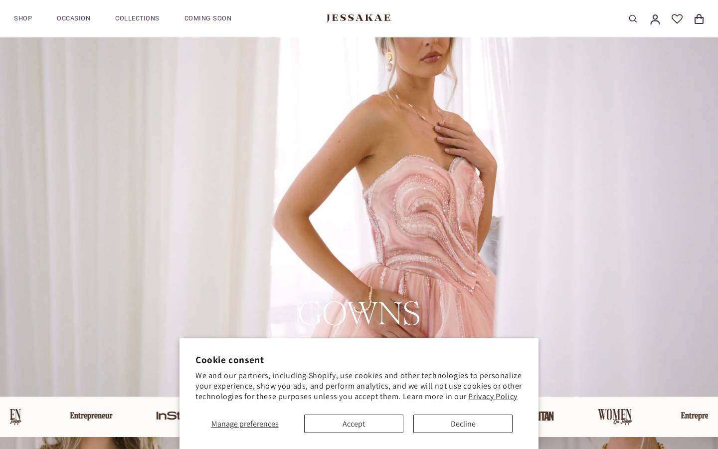 shopjessakae.com homepage screenshot
