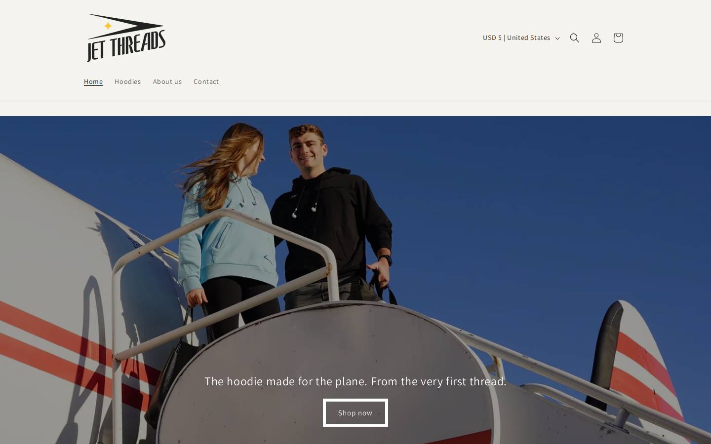 shopjetthreads.com homepage screenshot