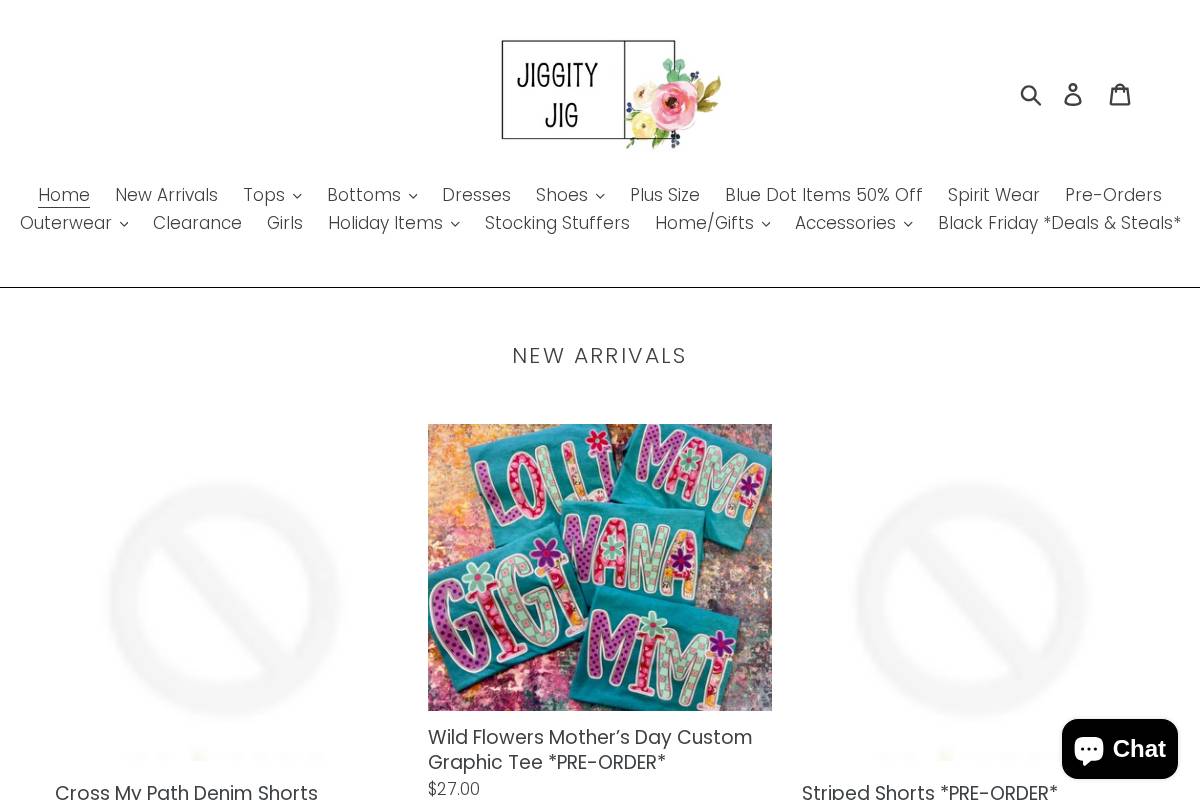 shopjiggityjig.com homepage screenshot