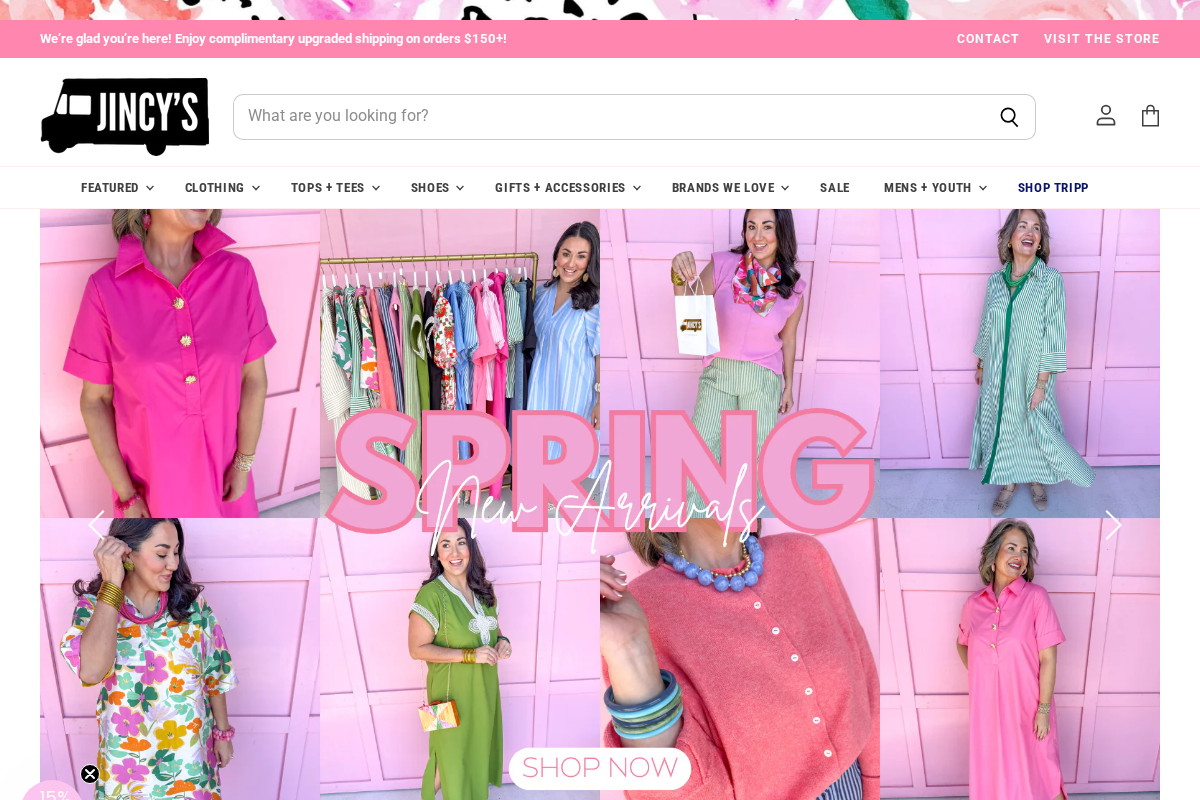 Jincy's Southern Exchange homepage screenshot