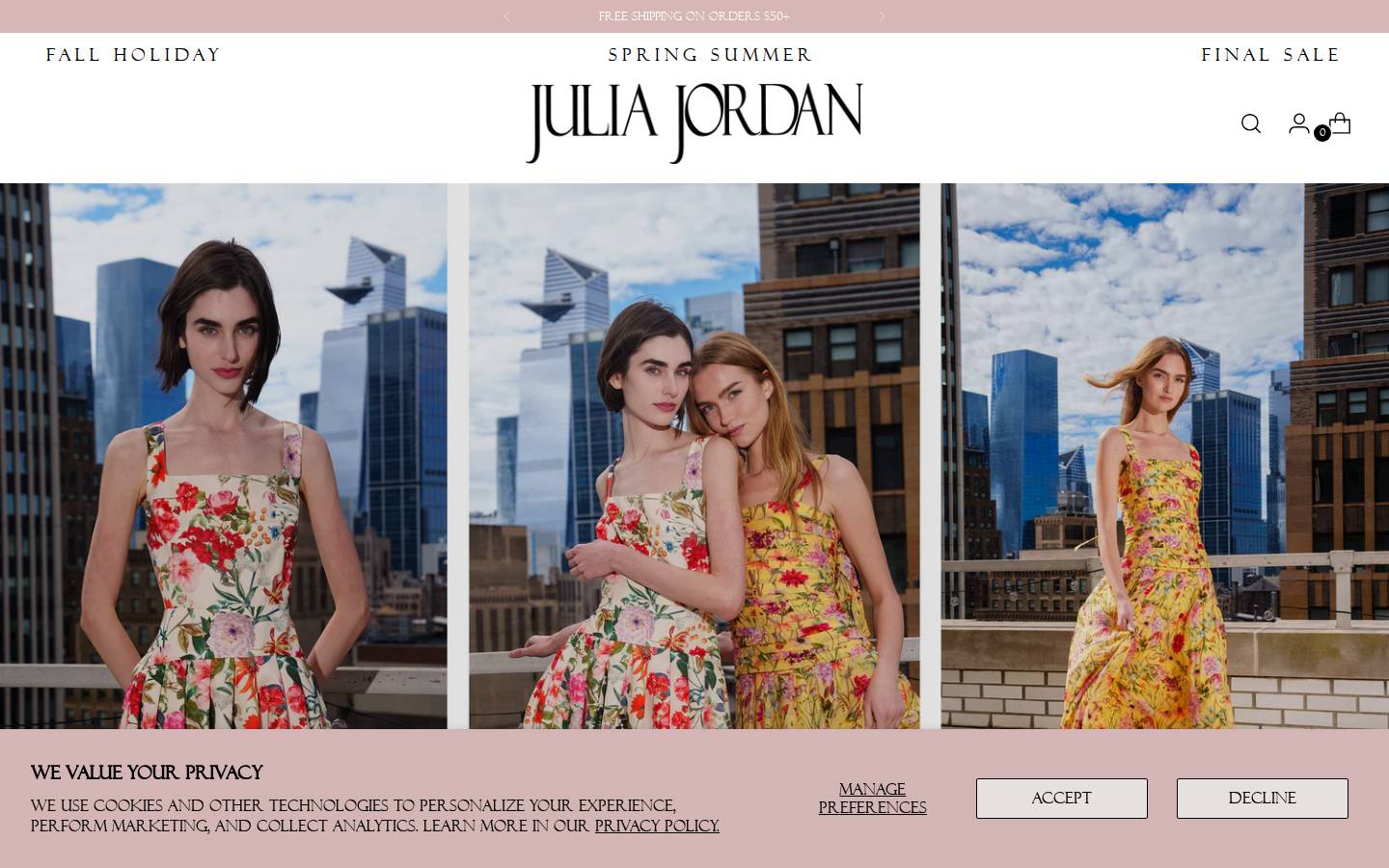 shopjuliajordan.com homepage screenshot