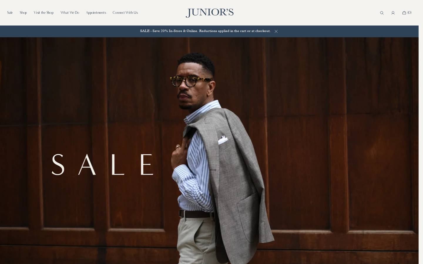 shopjuniors.com homepage screenshot
