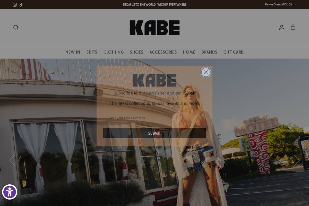 shopkabe.com homepage screenshot