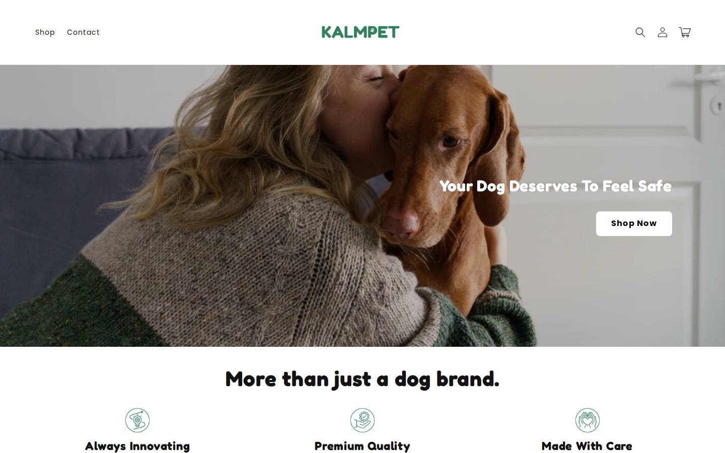 shopkalmpet.com homepage screenshot