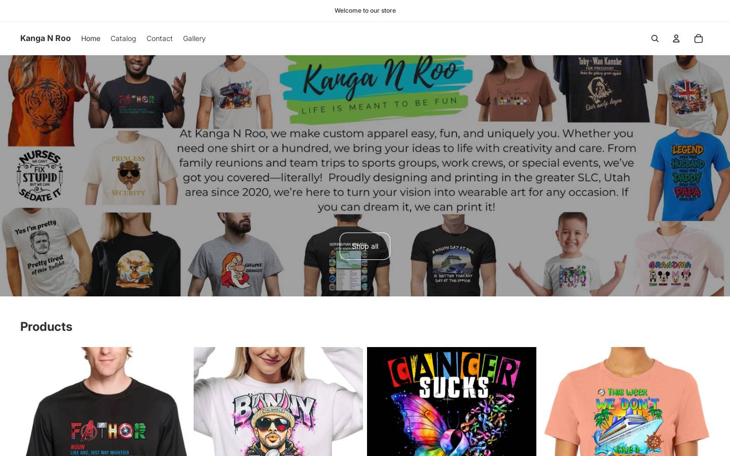 shopkanganroo.com homepage screenshot