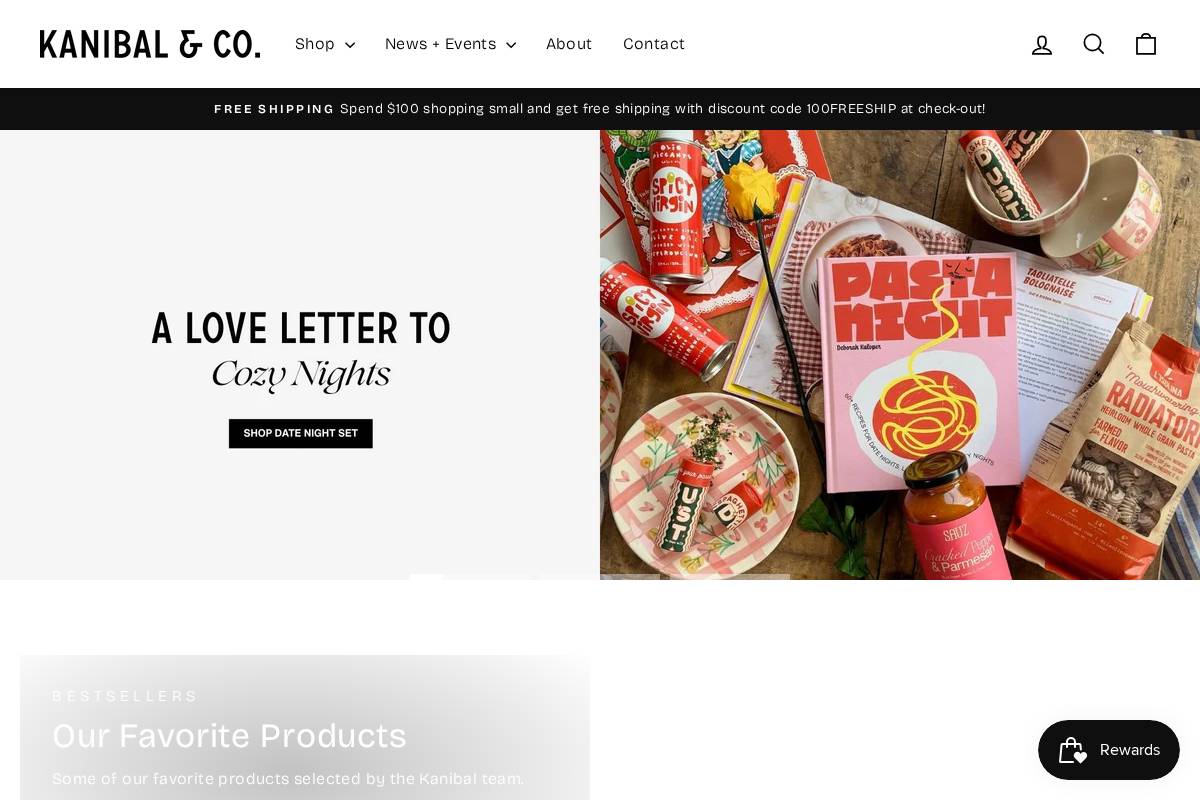 shopkanibal.com homepage screenshot