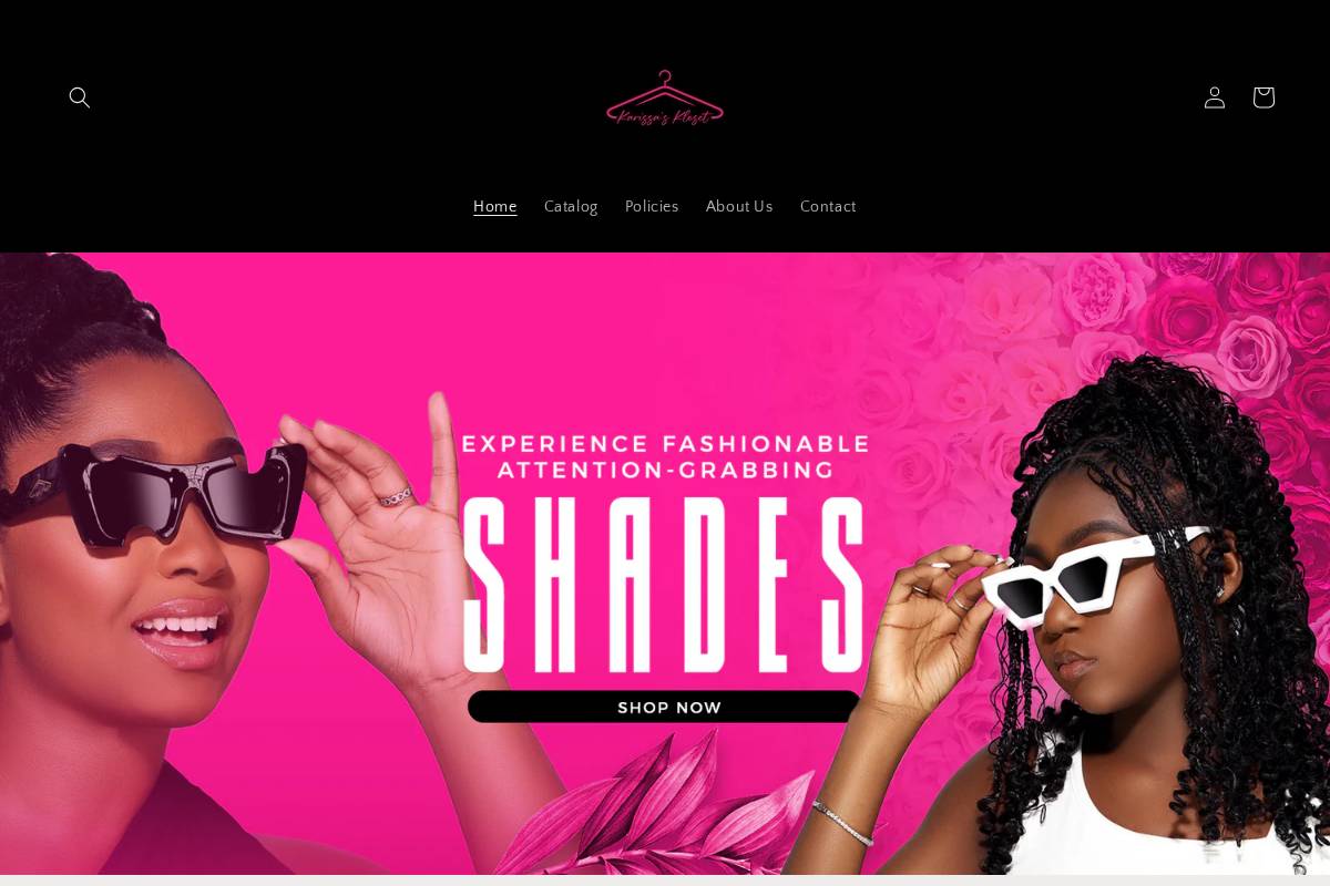 shopkarissaskloset.com homepage screenshot