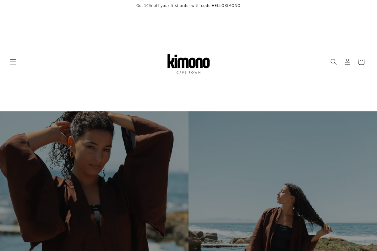 SHOPKIMONO homepage screenshot
