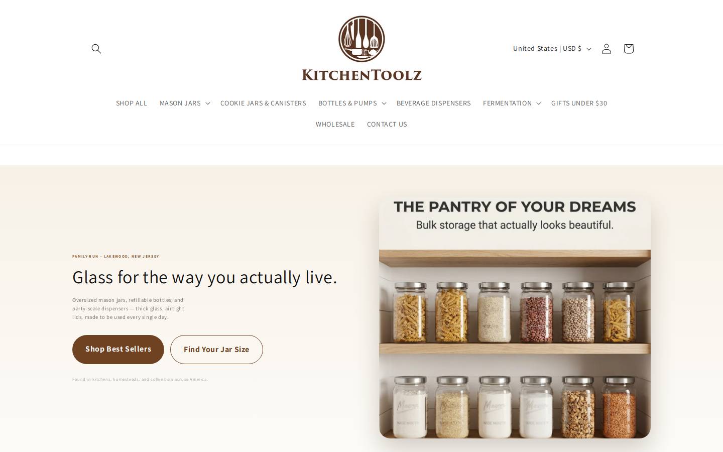 shopkitchentoolz.com homepage screenshot