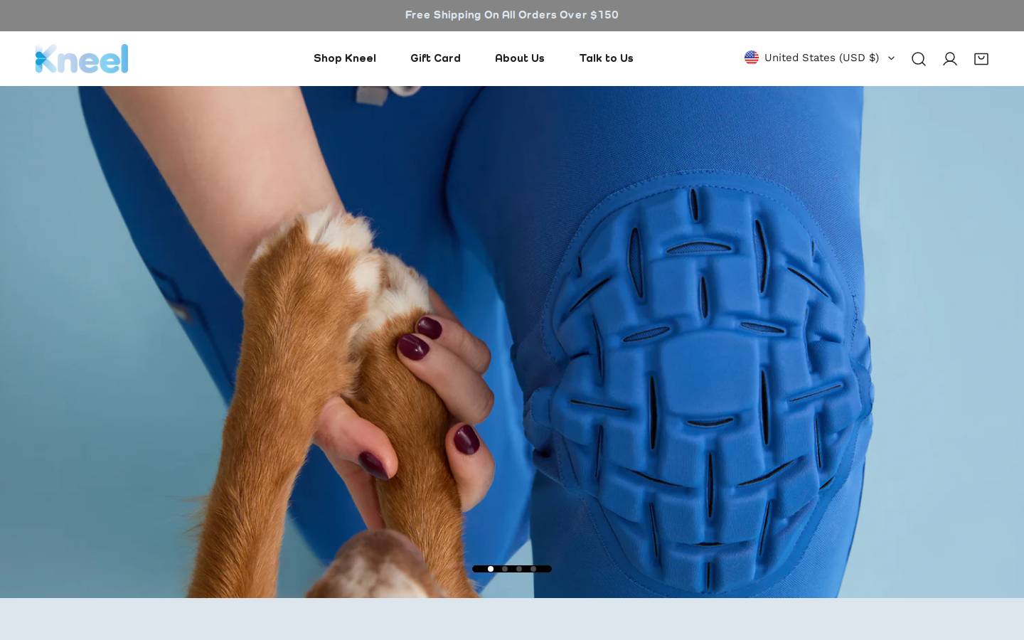 shopkneel.com homepage screenshot