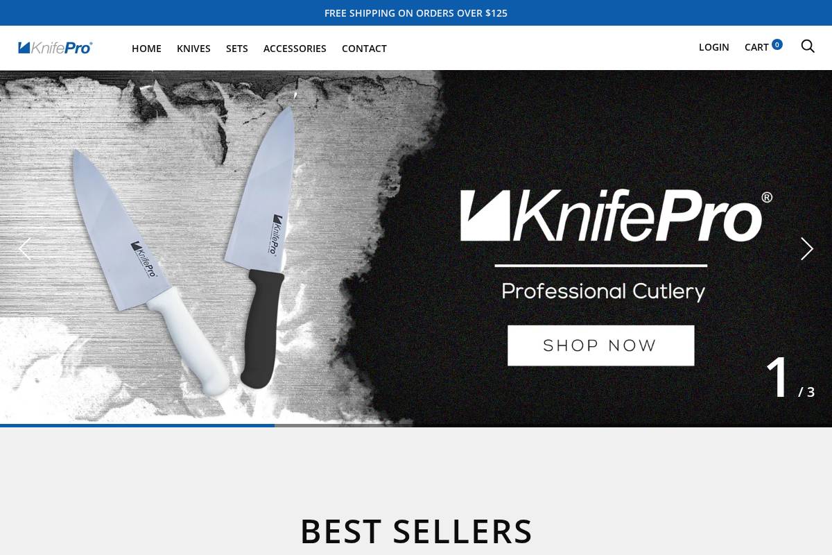 shopknifepro.com homepage screenshot
