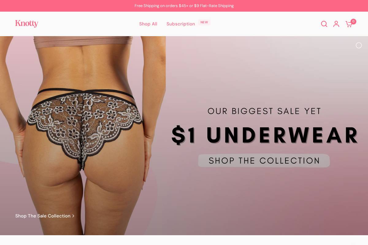 shopknotty.co homepage screenshot