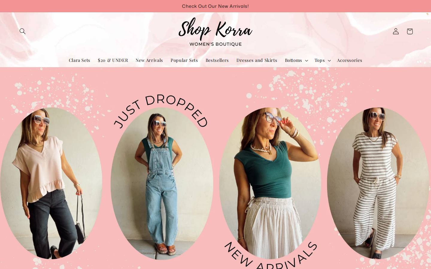 shopkorra.com homepage screenshot