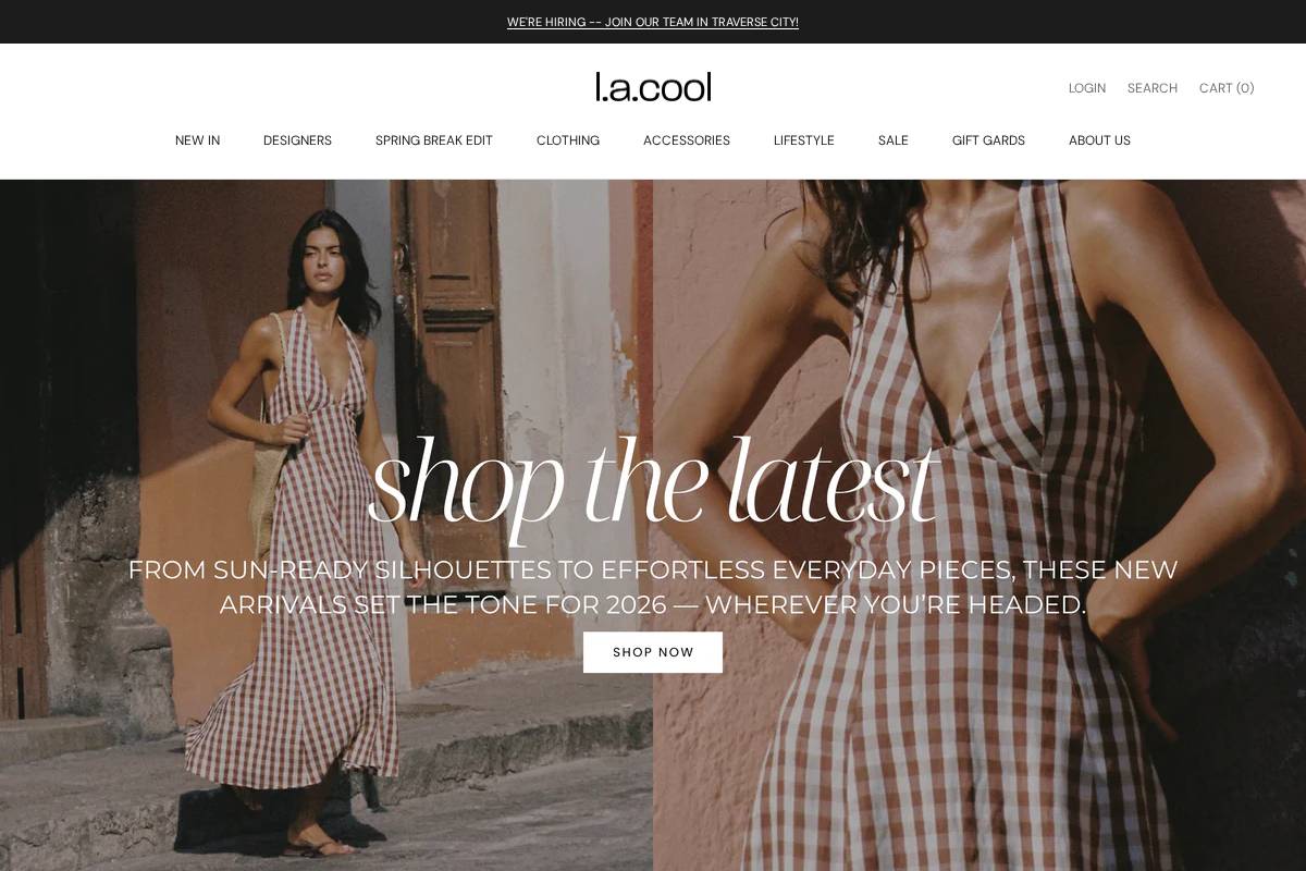 shoplacool.com homepage screenshot