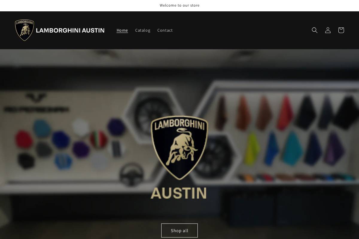 shoplamboaustin.com homepage screenshot