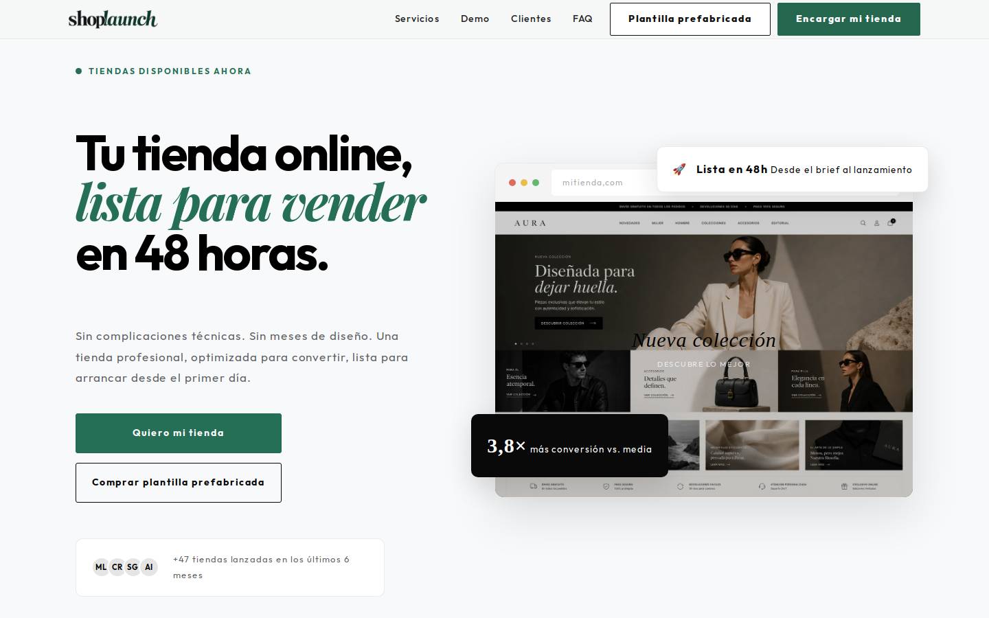 shoplaunch.store homepage screenshot