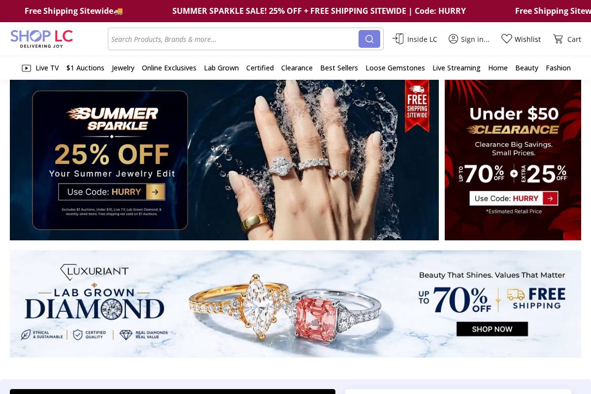 shoplc.com homepage screenshot
