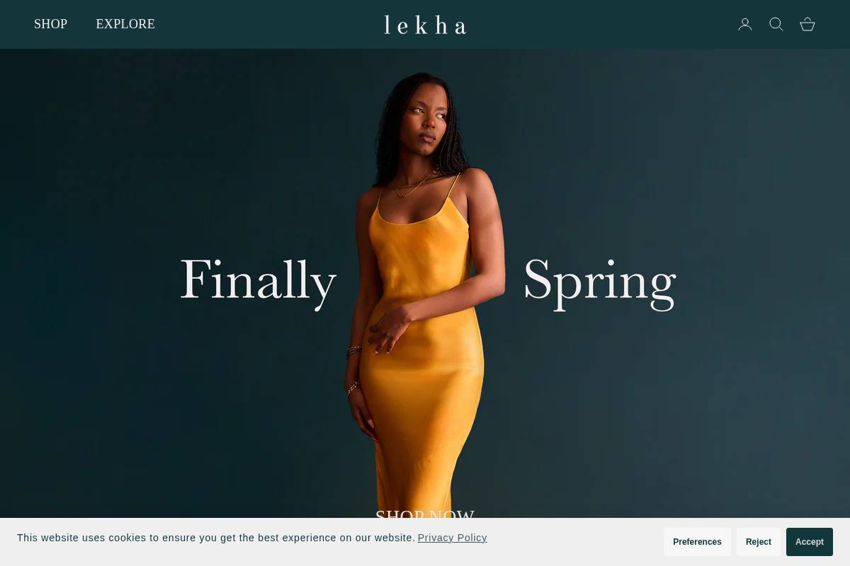 shoplekha.com homepage screenshot