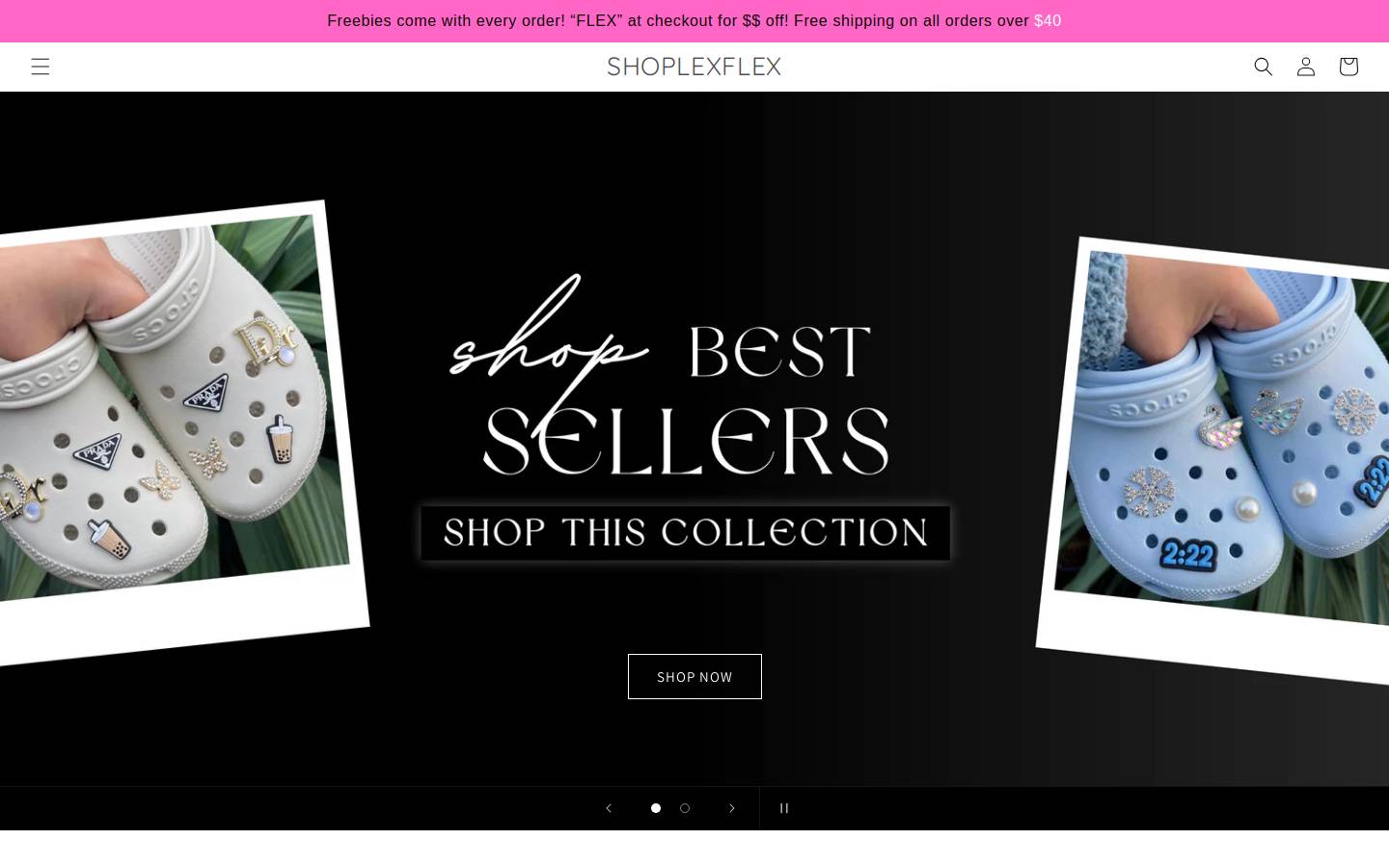 shoplexflex.com homepage screenshot