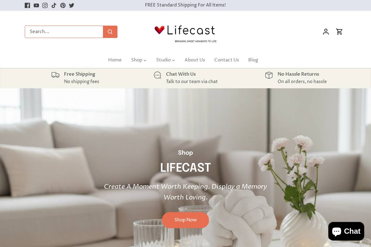 shoplifecast.com homepage screenshot