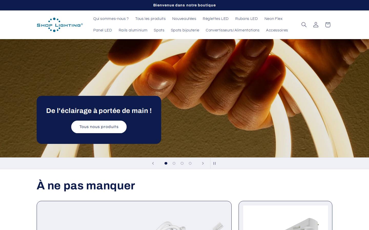 shoplighting.fr homepage screenshot