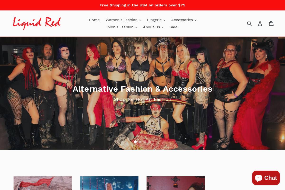 Liquid Red homepage screenshot