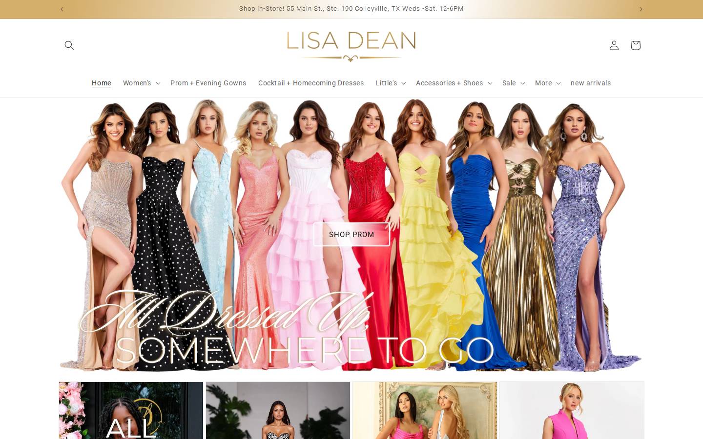 shoplisadean.com homepage screenshot