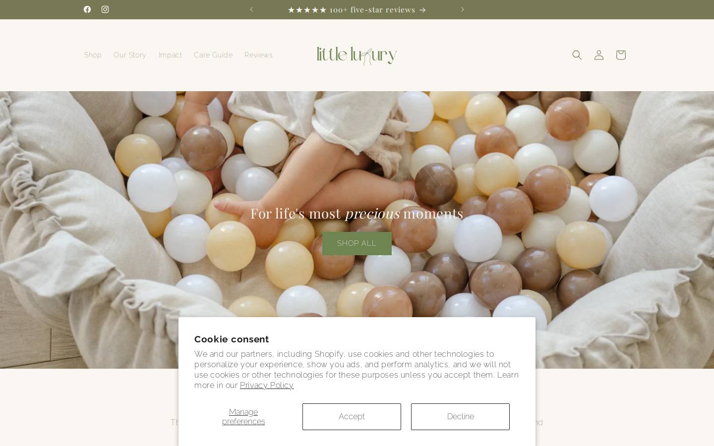 shoplittleluxury.com homepage screenshot