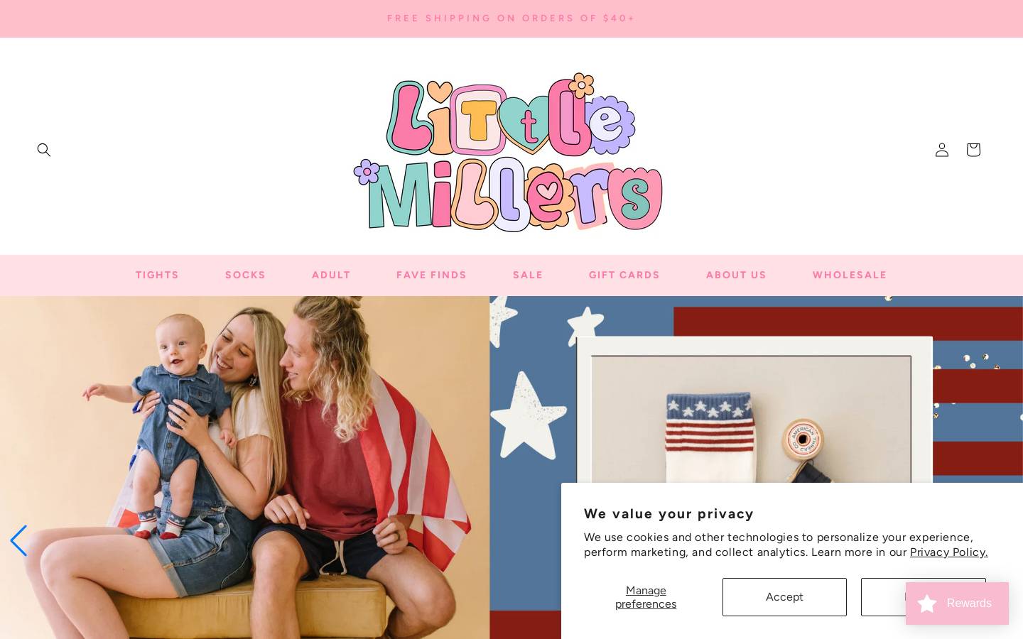 shoplittlemillers.com homepage screenshot