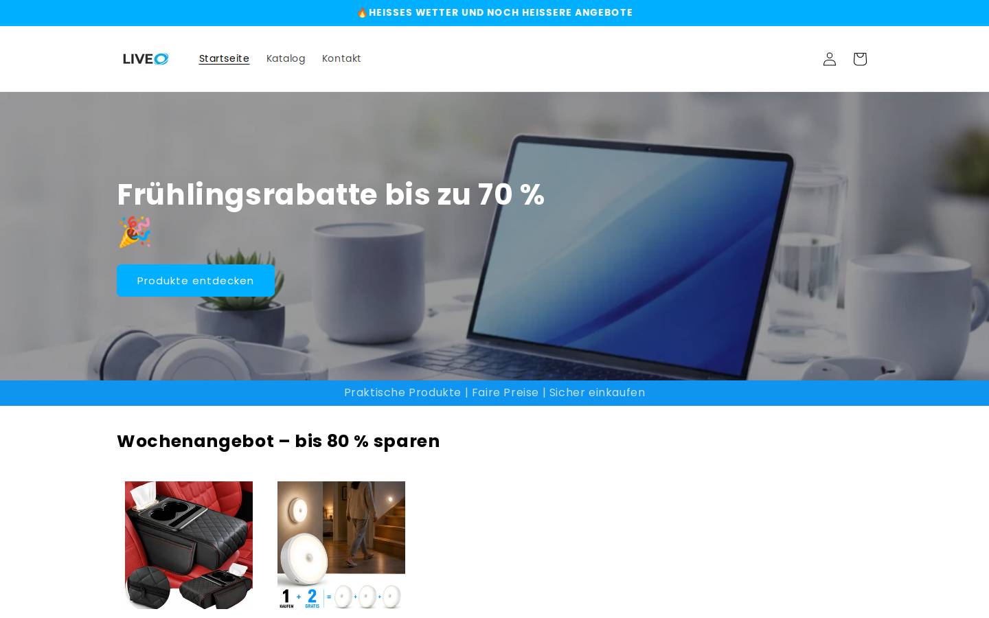 shopliveo.ch homepage screenshot