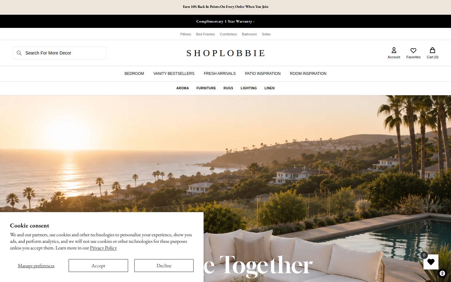 shoplobbie.com homepage screenshot