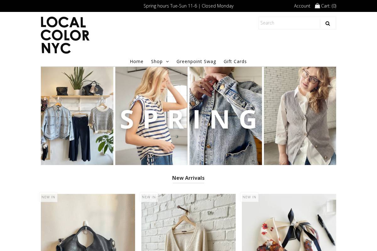 shoplocalcolornyc.com homepage screenshot