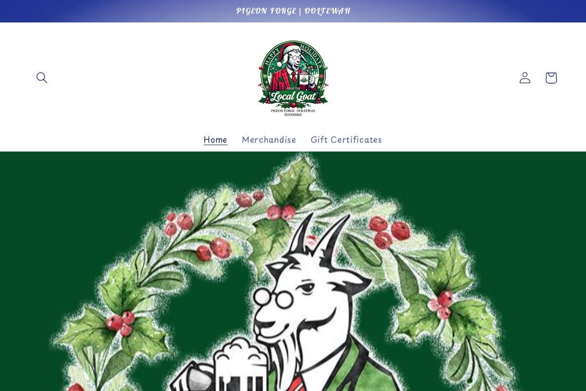 shoplocalgoat.com homepage screenshot