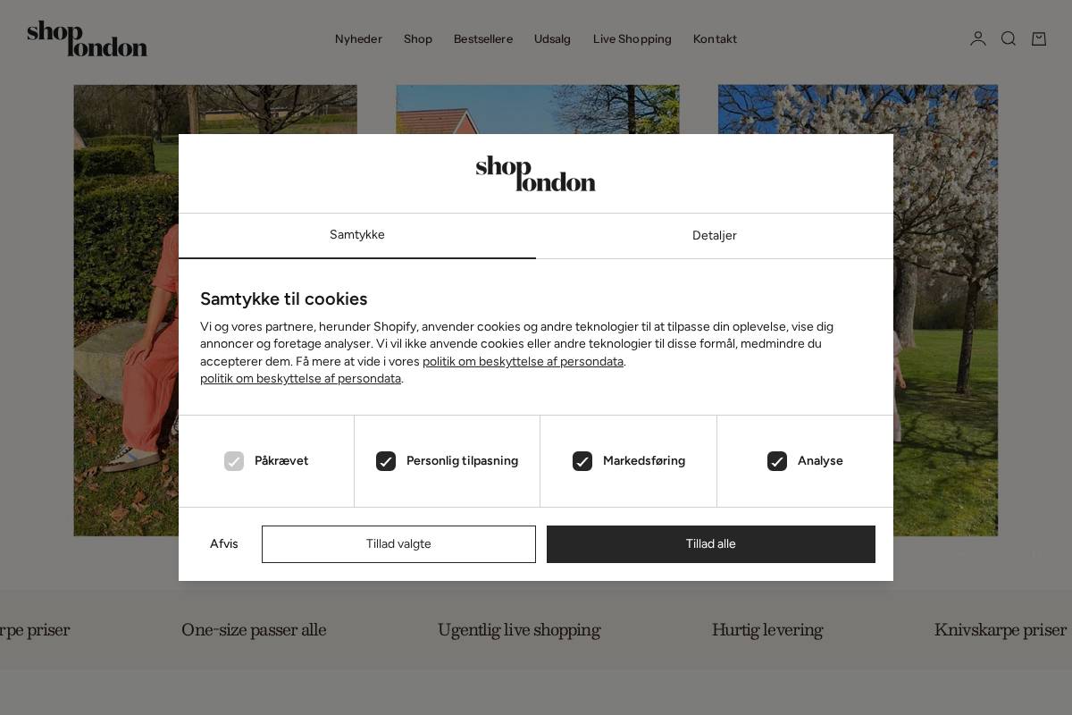 Shoplondon homepage screenshot