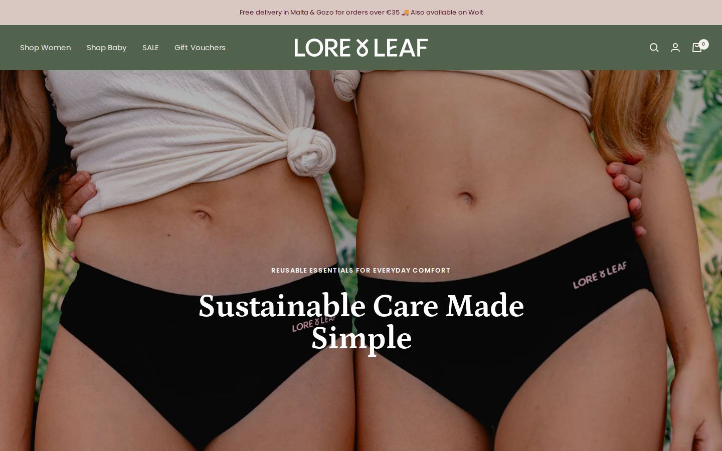 shoploreandleaf.com homepage screenshot