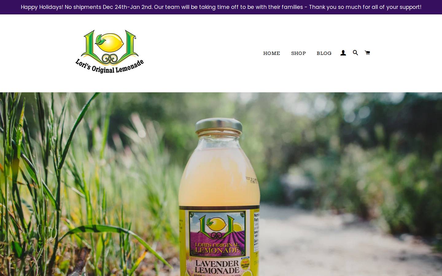 shoplorisoriginallemonade.com homepage screenshot